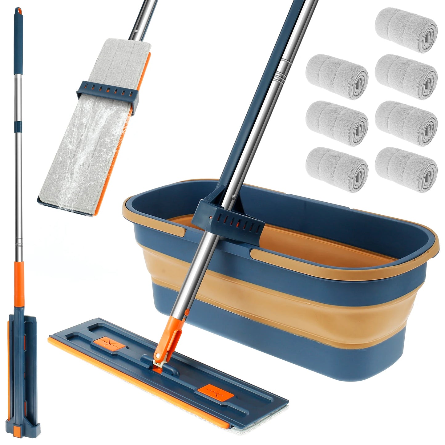 swivel-mop-bucket-set-5-full-set-mop-foldable-bucket-microfibre-cloths