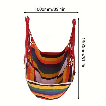 Portable Outdoor Hanging Swing Hammock Chair With 2 Pillows
