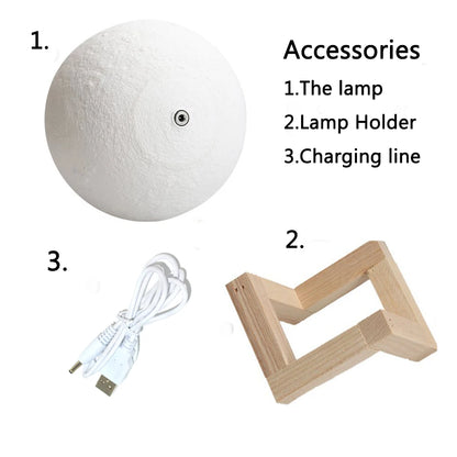 LED Moon Lamp - Rechargeable 16 Colour Chaning Night Light