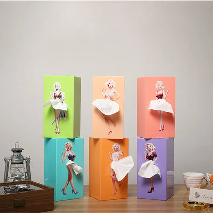 Flying Skirt Tissue Box Holder - Retro Vintage Home Decor Gift