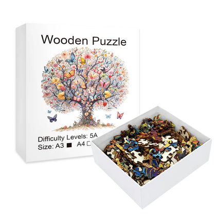 Artistic Wooden Butterfly Tree Puzzle for Adults or Children - Turn into Wall Art