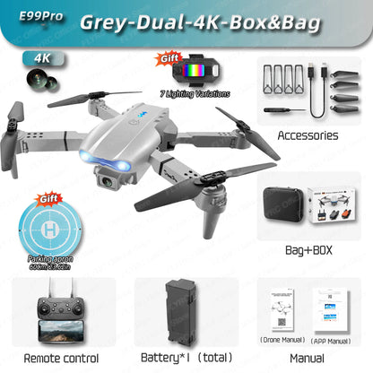 Mini Pro Drone - Dual HD 4k Cameras + Storage Case & Free Landing Mat