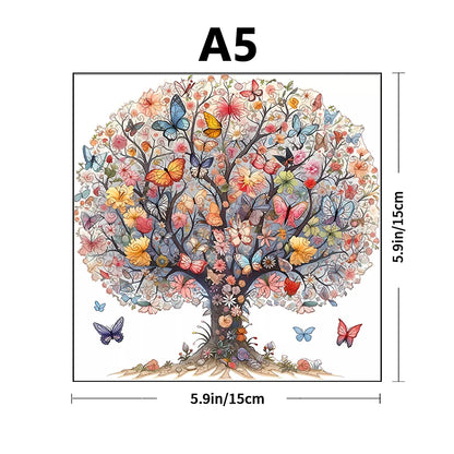 Artistic Wooden Butterfly Tree Puzzle for Adults or Children - Turn into Wall Art