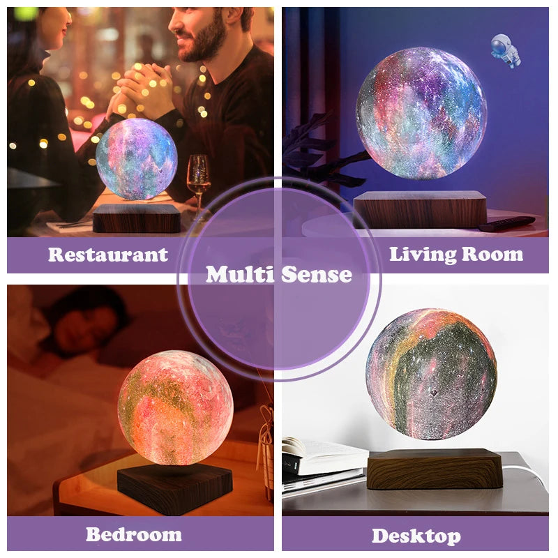 Unique Levitating Galaxy Moon Lamp with Remote Control