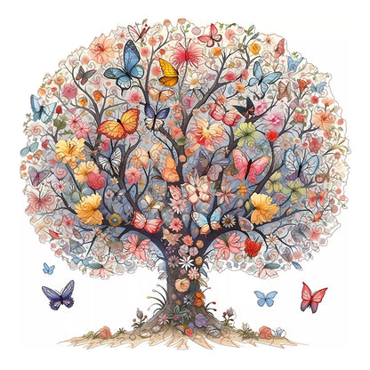 Artistic Wooden Butterfly Tree Puzzle for Adults or Children - Turn into Wall Art