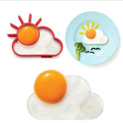 Fun Novelty Silicone Egg Rings & Pancake Shaper Moulds - Owl, Skull, Glasses Face, Smiling Egg Face, Sun on Cloud, Rabbit