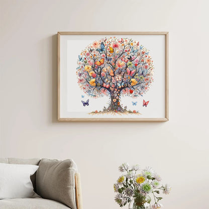 Artistic Wooden Butterfly Tree Puzzle for Adults or Children - Turn into Wall Art