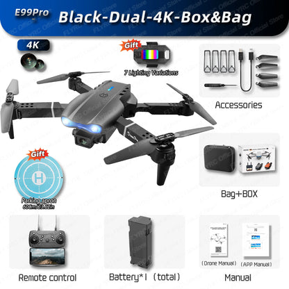 Mini Pro Drone - Dual HD 4k Cameras + Storage Case & Free Landing Mat