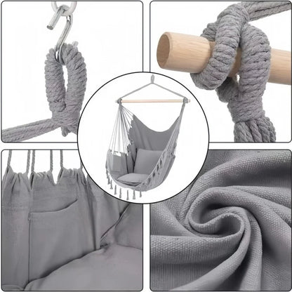 Stylish Tassled Hanging Outdoor/Indoor Swing Chair